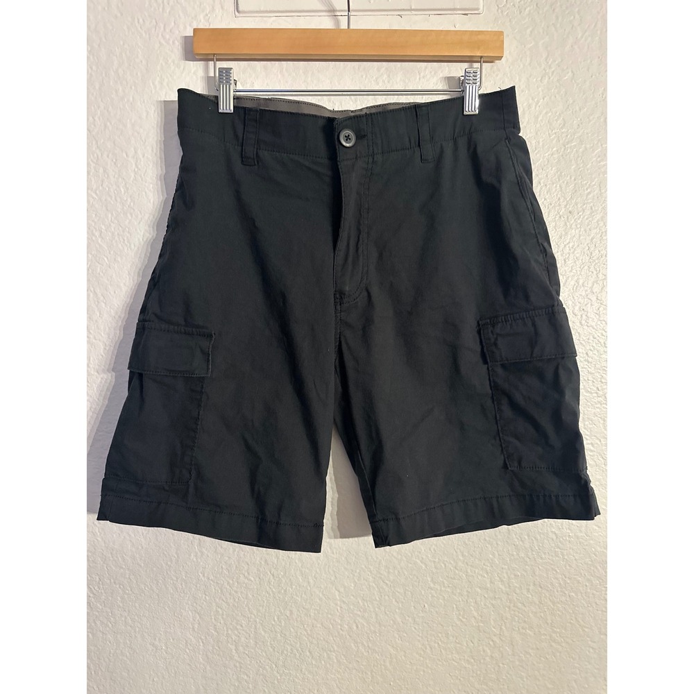 WearFirst Cargo Shorts Mens 32 Black Cotton Blend Stretch Utility Outdoor Hiking